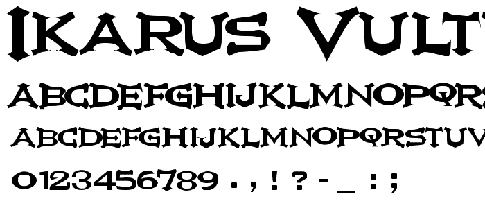 Ikarus Vulture font